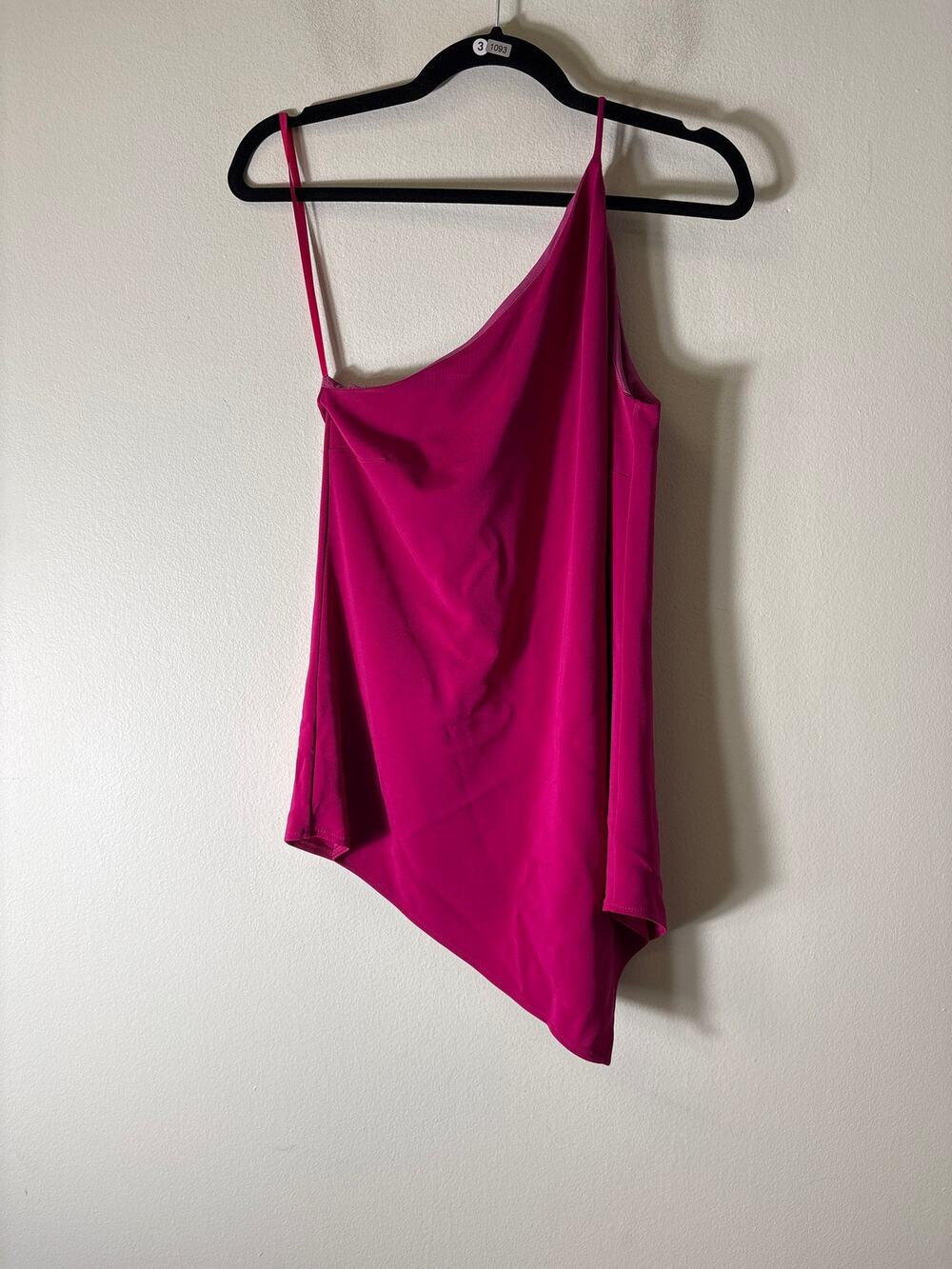 Worth Deep Pink Asymmetrical On Shoulder Top Sz 6
